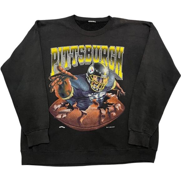 Pittsburgh Steelers Breakthrough Nutmeg 90s Vintage Crewneck - Picture 1 of 4